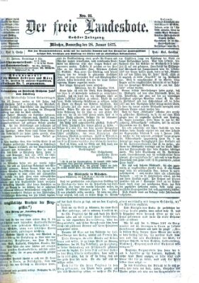 Der freie Landesbote Donnerstag 28. Januar 1875