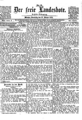 Der freie Landesbote Donnerstag 18. Februar 1875