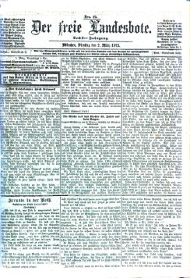 Der freie Landesbote Dienstag 2. März 1875
