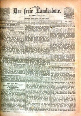 Der freie Landesbote Samstag 10. April 1875