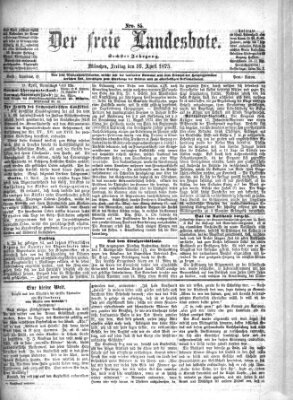 Der freie Landesbote Freitag 16. April 1875