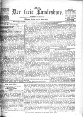 Der freie Landesbote Freitag 21. Mai 1875