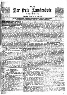 Der freie Landesbote Freitag 11. Juni 1875