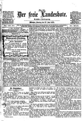Der freie Landesbote Sonntag 27. Juni 1875