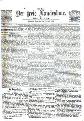 Der freie Landesbote Donnerstag 15. Juli 1875