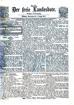 Der freie Landesbote Donnerstag 5. August 1875