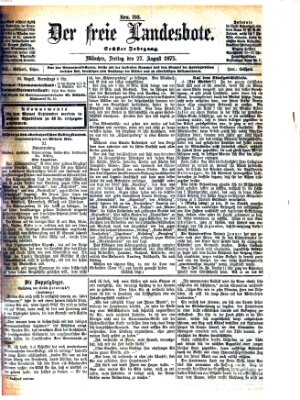 Der freie Landesbote Freitag 27. August 1875