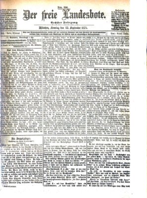 Der freie Landesbote Sonntag 12. September 1875