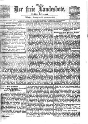 Der freie Landesbote Sonntag 26. September 1875