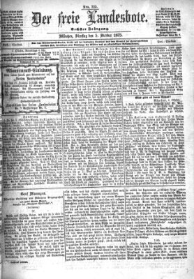 Der freie Landesbote Dienstag 5. Oktober 1875