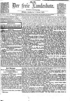 Der freie Landesbote Samstag 9. Oktober 1875