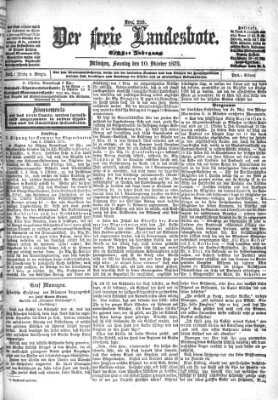 Der freie Landesbote Sonntag 10. Oktober 1875