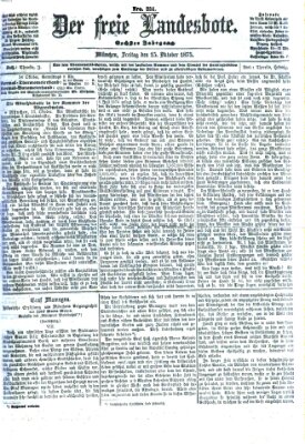 Der freie Landesbote Freitag 15. Oktober 1875