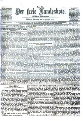 Der freie Landesbote Mittwoch 20. Oktober 1875