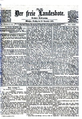 Der freie Landesbote Dienstag 23. November 1875