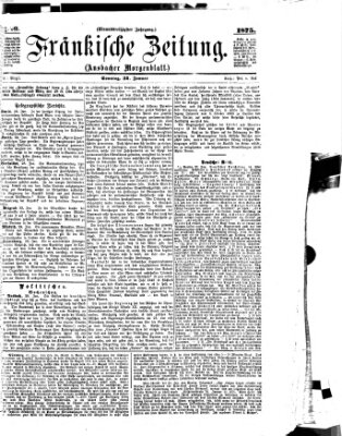 Fränkische Zeitung (Ansbacher Morgenblatt) Sonntag 31. Januar 1875