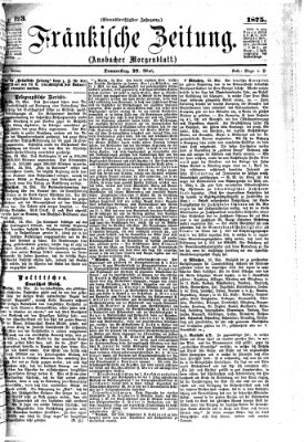 Fränkische Zeitung (Ansbacher Morgenblatt) Donnerstag 27. Mai 1875