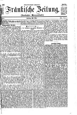 Fränkische Zeitung (Ansbacher Morgenblatt) Freitag 28. Mai 1875