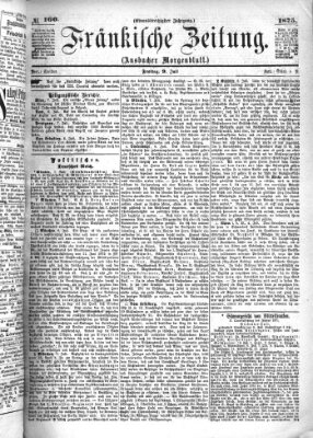 Fränkische Zeitung (Ansbacher Morgenblatt) Freitag 9. Juli 1875