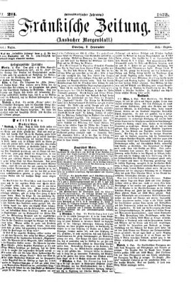 Fränkische Zeitung (Ansbacher Morgenblatt) Dienstag 7. September 1875