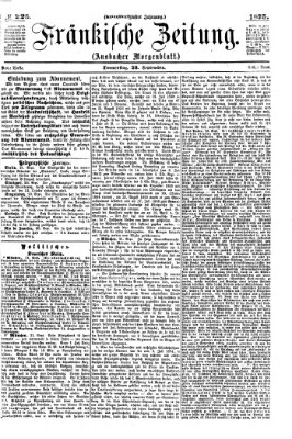 Fränkische Zeitung (Ansbacher Morgenblatt) Donnerstag 23. September 1875