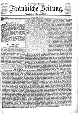 Fränkische Zeitung (Ansbacher Morgenblatt) Freitag 15. Oktober 1875