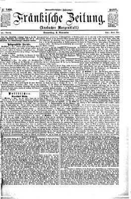 Fränkische Zeitung (Ansbacher Morgenblatt) Donnerstag 4. November 1875