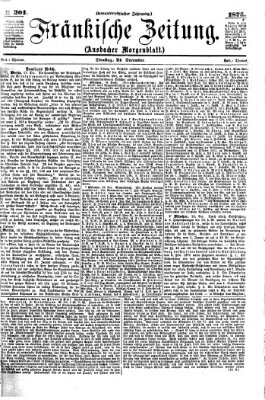 Fränkische Zeitung (Ansbacher Morgenblatt) Dienstag 21. Dezember 1875