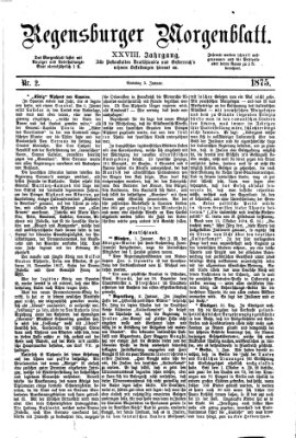 Regensburger Morgenblatt Sonntag 3. Januar 1875