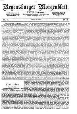 Regensburger Morgenblatt Samstag 20. Februar 1875