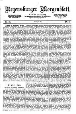Regensburger Morgenblatt Dienstag 2. März 1875
