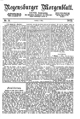 Regensburger Morgenblatt Samstag 6. März 1875
