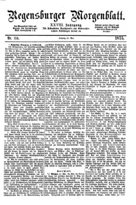 Regensburger Morgenblatt Sonntag 23. Mai 1875