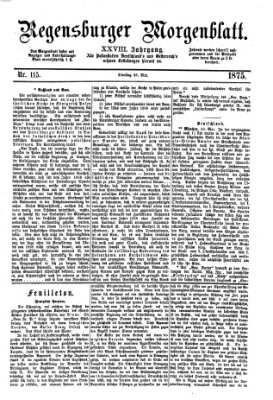 Regensburger Morgenblatt Dienstag 25. Mai 1875