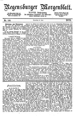 Regensburger Morgenblatt Donnerstag 24. Juni 1875