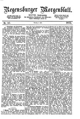 Regensburger Morgenblatt Sonntag 4. Juli 1875