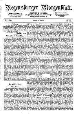 Regensburger Morgenblatt Dienstag 16. November 1875