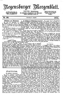 Regensburger Morgenblatt Donnerstag 30. Dezember 1875
