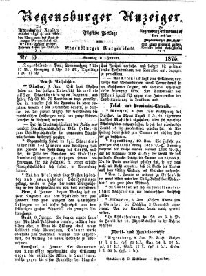 Regensburger Anzeiger Sonntag 10. Januar 1875
