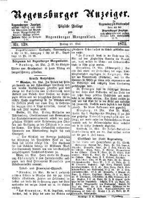 Regensburger Anzeiger Freitag 21. Mai 1875