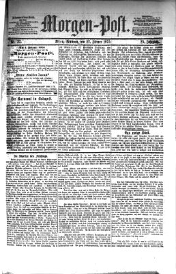 Morgenpost Mittwoch 27. Januar 1875
