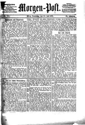 Morgenpost Donnerstag 22. Juli 1875
