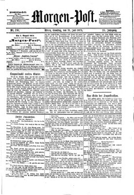 Morgenpost Samstag 31. Juli 1875