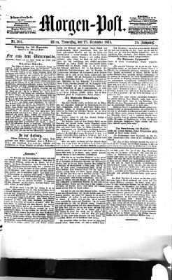Morgenpost Donnerstag 23. September 1875