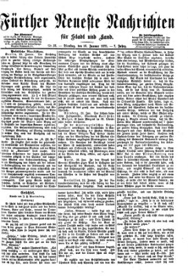 Fürther neueste Nachrichten für Stadt und Land (Fürther Abendzeitung) Dienstag 26. Januar 1875