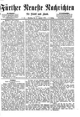 Fürther neueste Nachrichten für Stadt und Land (Fürther Abendzeitung) Samstag 30. Januar 1875