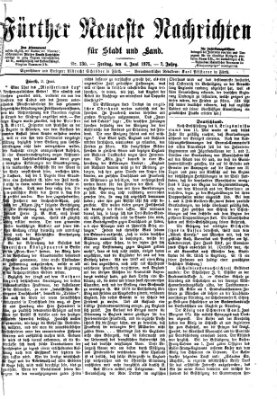 Fürther neueste Nachrichten für Stadt und Land (Fürther Abendzeitung) Freitag 4. Juni 1875