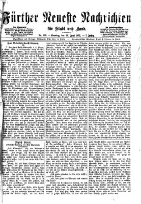 Fürther neueste Nachrichten für Stadt und Land (Fürther Abendzeitung) Sonntag 13. Juni 1875