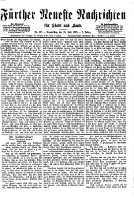 Fürther neueste Nachrichten für Stadt und Land (Fürther Abendzeitung) Donnerstag 29. Juli 1875