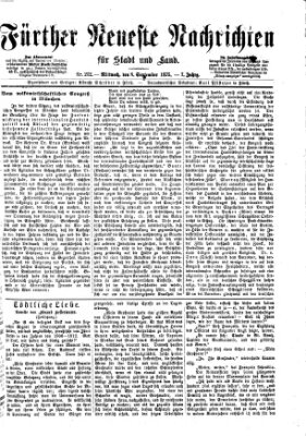 Fürther neueste Nachrichten für Stadt und Land (Fürther Abendzeitung) Mittwoch 8. September 1875